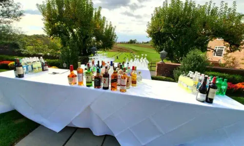 Premium custom mobile bartending setup with customized event layouts and shopping list guide