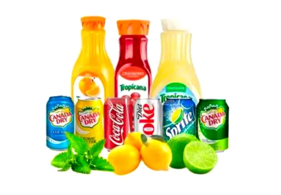 Mixers garnishes and bar supplies prepared for an event