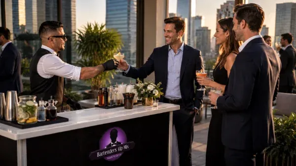 Premium mobile bartending corporate bar setup in New Jersey