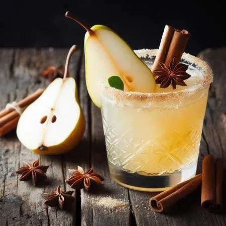Spiced Pear Margarita - Unique winter cocktail recipe