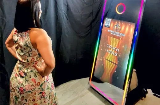 Premium mirror photo booth rental for events in New Jersey