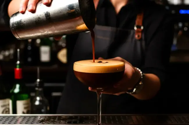 Espresso martini prepared by Bartenders VIP Mix for an event in New Jersey